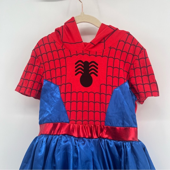 Marvel Spider-Man Dress Halloween Costume Girl’s Size Large 10/12 Red Blue - Picture 2 of 4